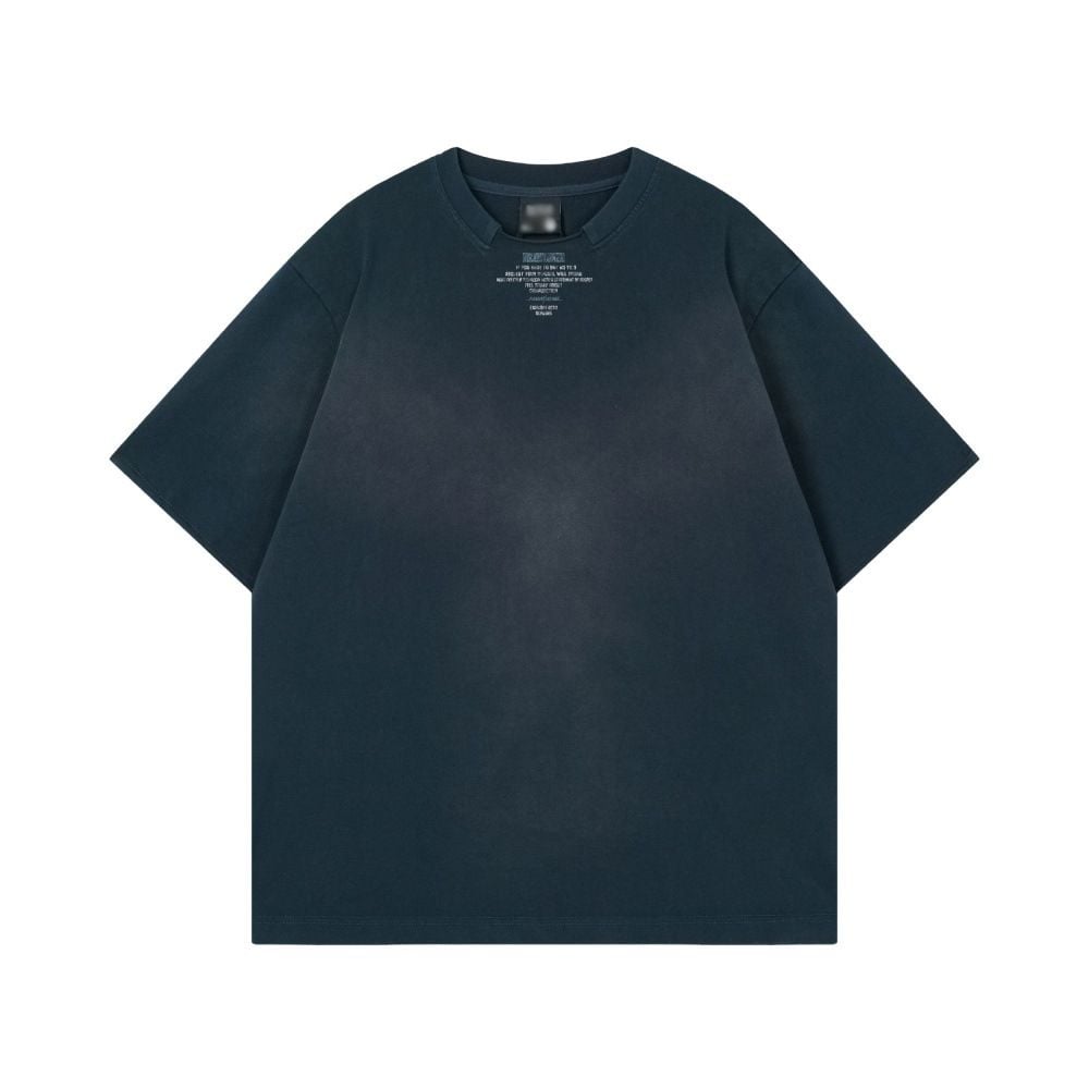 Spray-painted vintage dirty-wash cotton loose casual short sleeves for summer