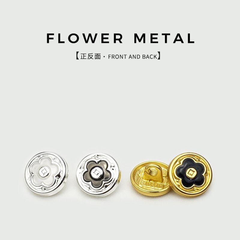 Floral Metal Buttons, Fashion Accessories for Women's Shirts & Cardigans