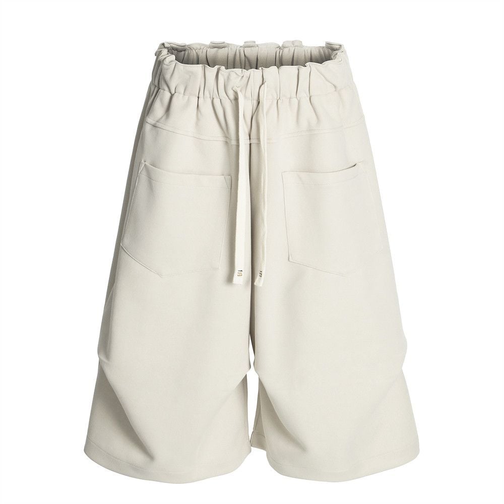 Men's vibe-style loose-fit five-point sweatpants with unique design sense