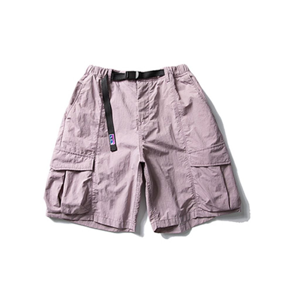 Men's summer loose casual cargo shorts with matching belt and big pockets