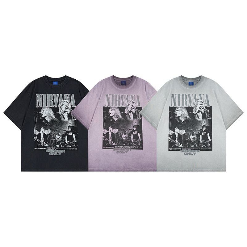 100% Cotton Rock & Rap Figure Rhinestone Print Short Sleeve T-Shirt