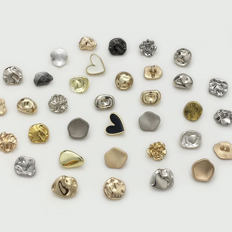 Minimalist Irregular Shaped Metal Small Buttons