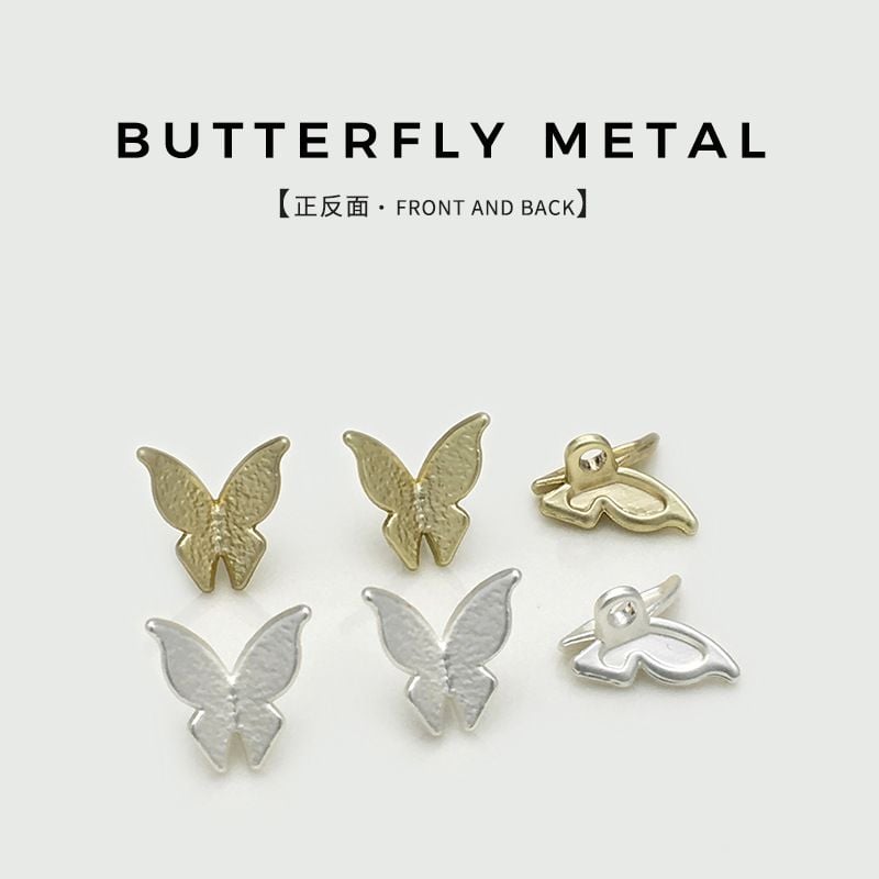 Luxury 3D Butterfly Metal Decorative Buttons