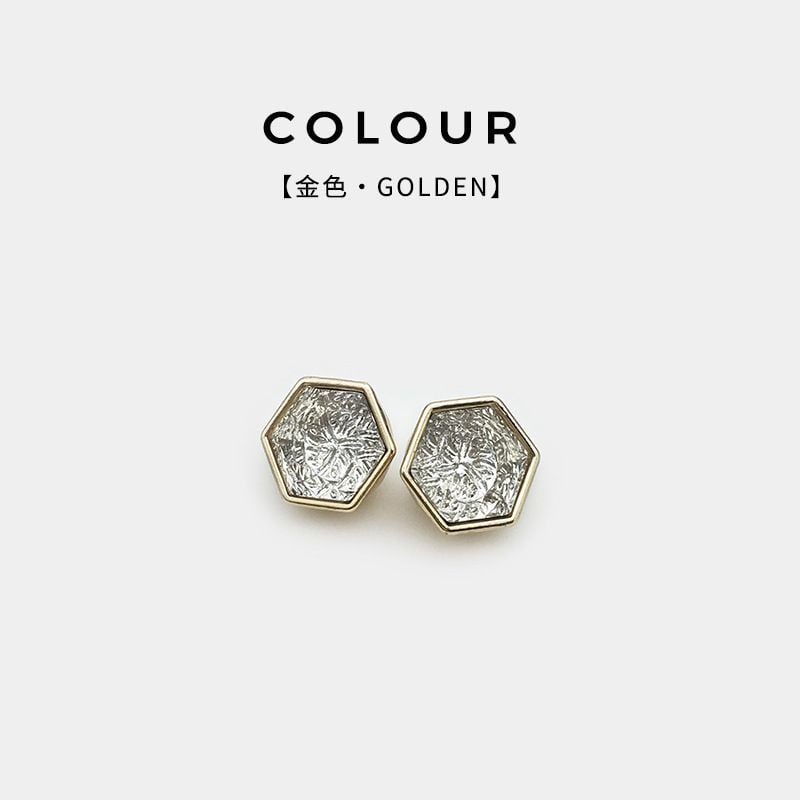 Hexagonal Rhinestone Buttons, Versatile Fasteners for Shirts, Cardigans & Sweaters