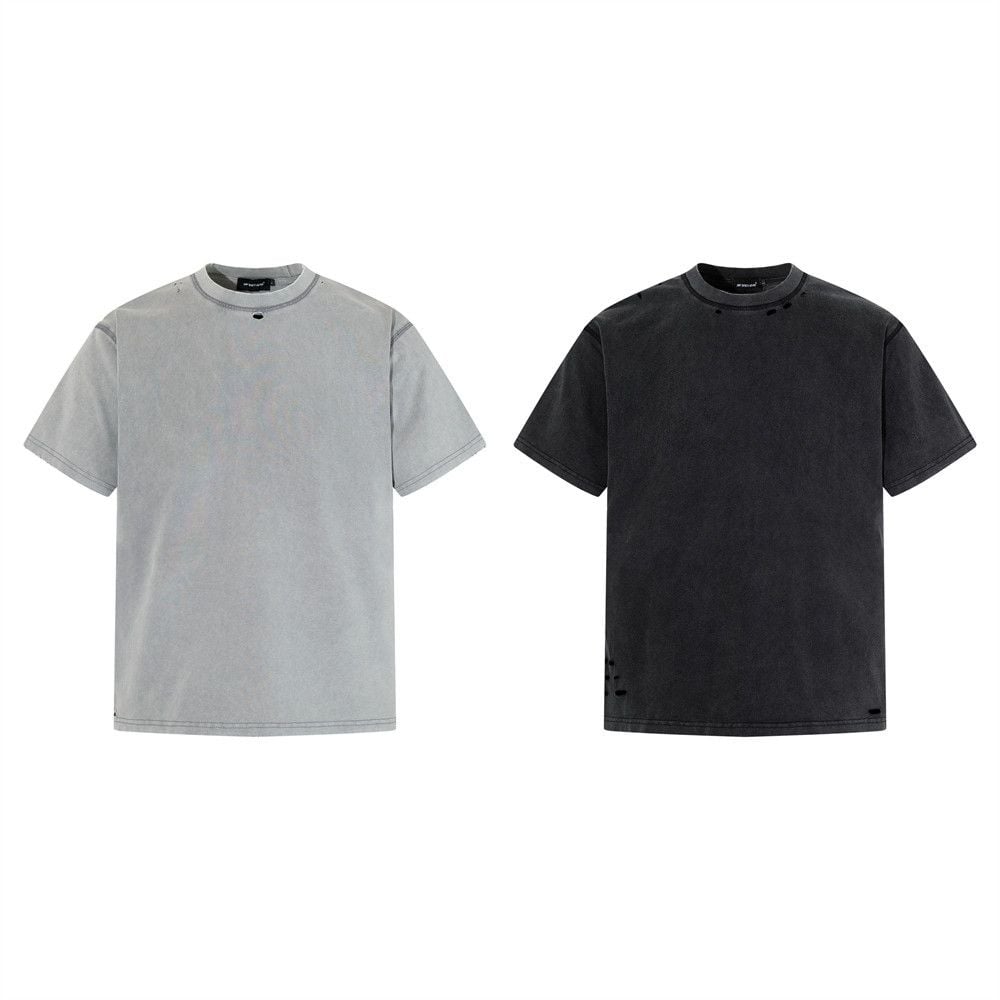 Men's Vintage Heavy Washed Distressed Cotton Tee