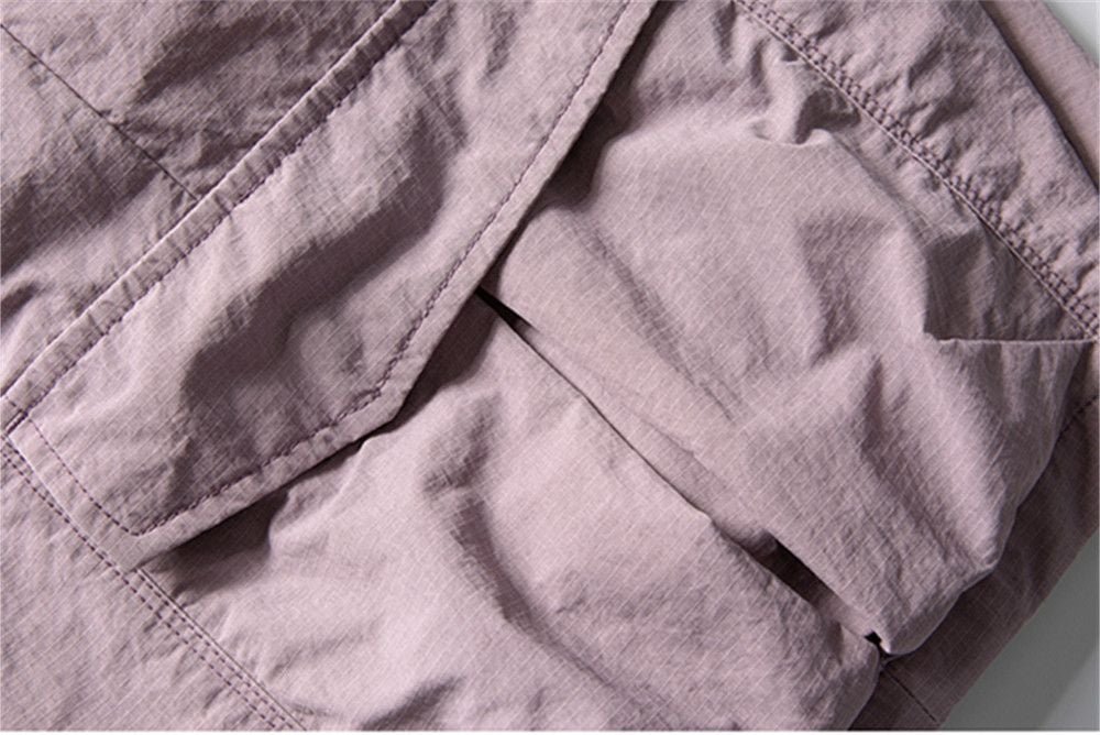Men's summer loose casual cargo shorts with matching belt and big pockets