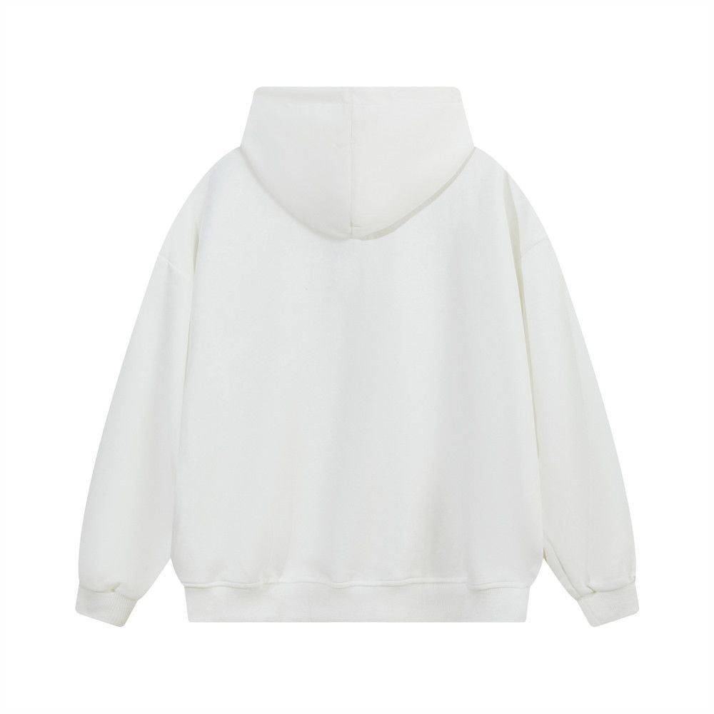 Men Starry Bling Hot‑Fix Rhinestone Hooded Zip‑Up Cardigan, Hip‑Hop Street‑Style Unique Double‑Slider Zipper Sweatshirt Jacket for Spring Autumn