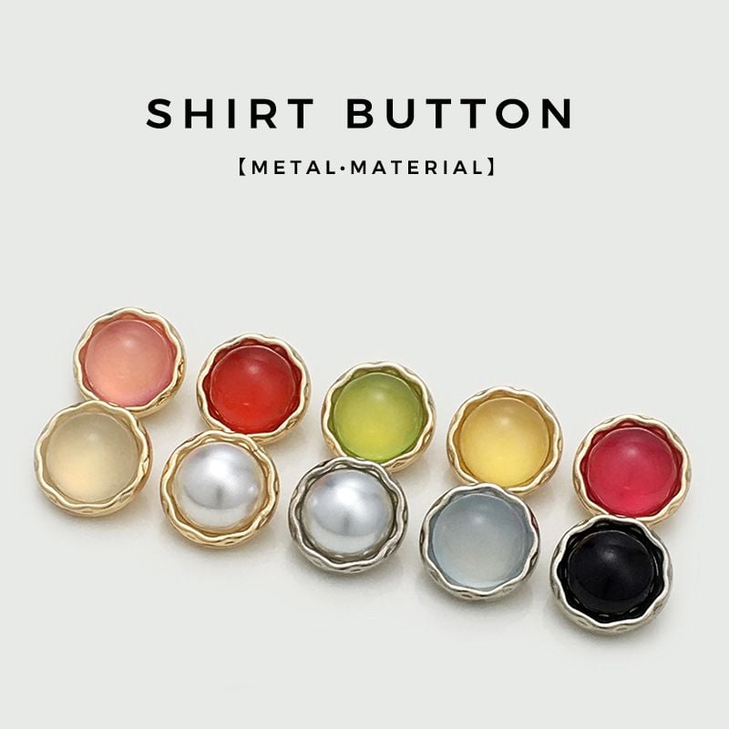 Exquisite Metal Cat's Eye Pearl Buttons