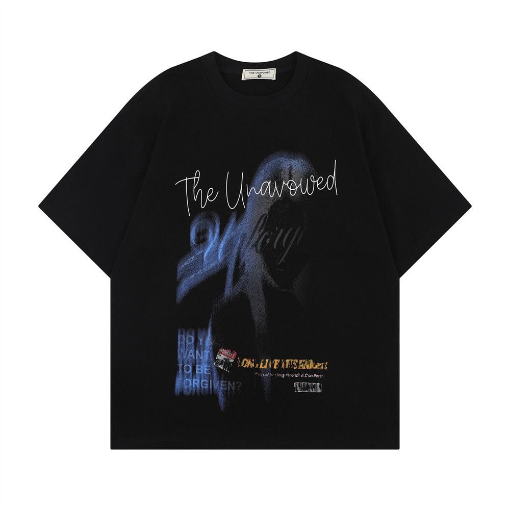 Men's summer loose short-sleeve T-shirt with figure print