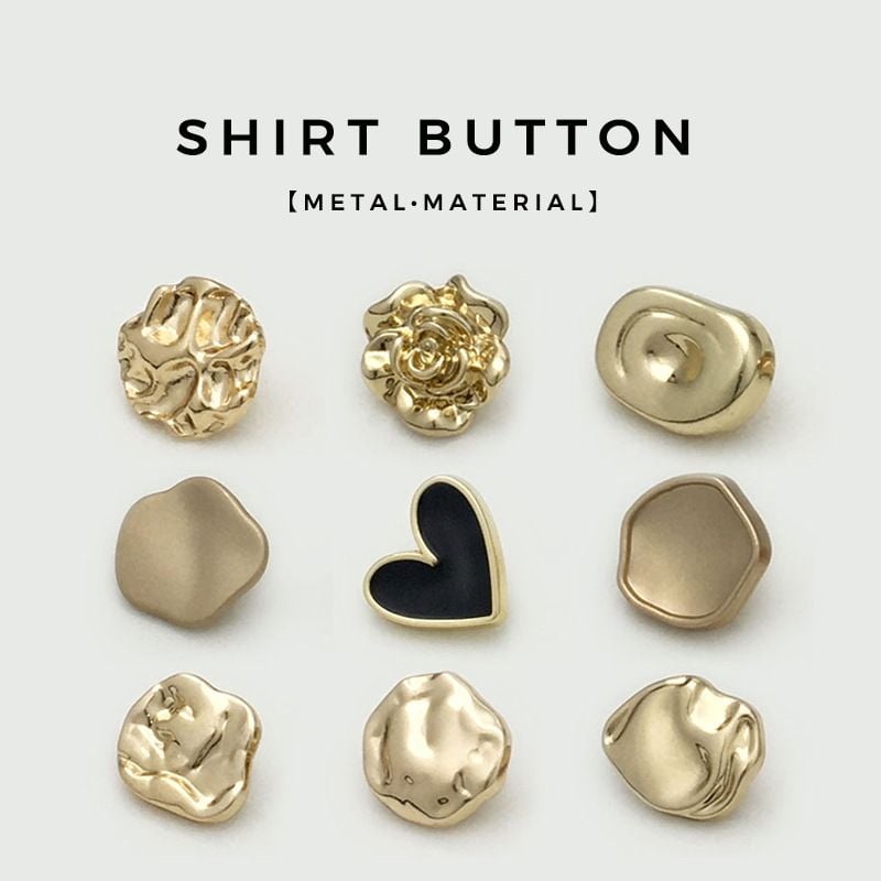 Minimalist Irregular Shaped Metal Small Buttons