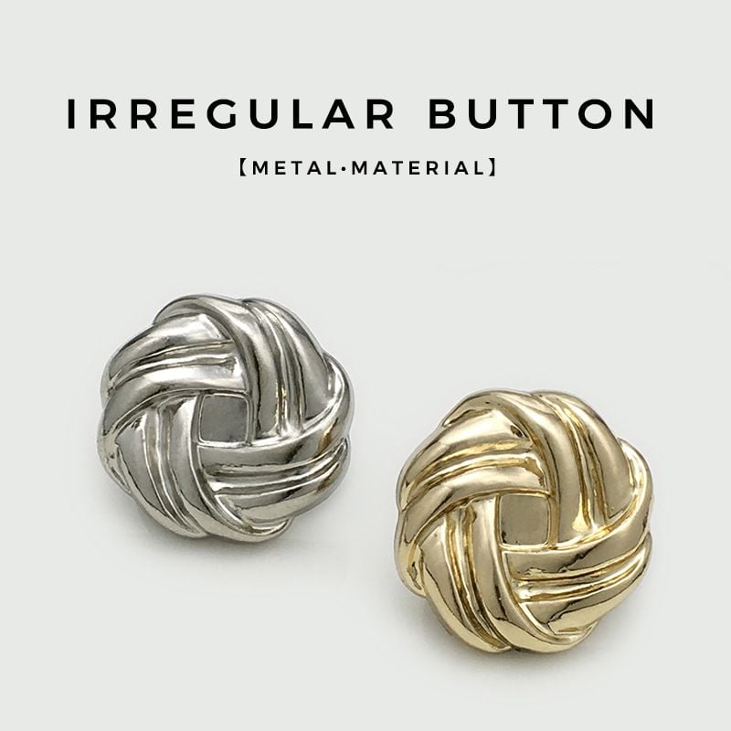 Retro Irregular Plaid Metal Sewing Buttons