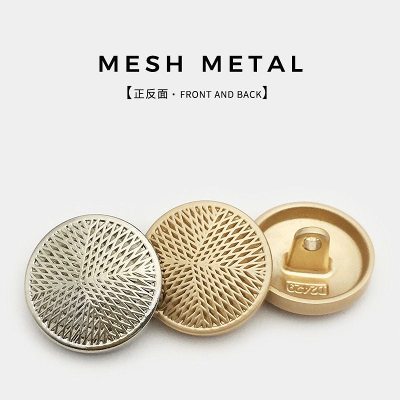 Grid Round Metal Buttons, Versatile