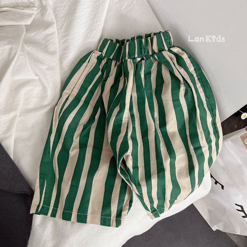 Striped Wide Leg Pants for Boys & Girls, Breathable 7/8 Length Sports Pants for Spring Summer Autumn