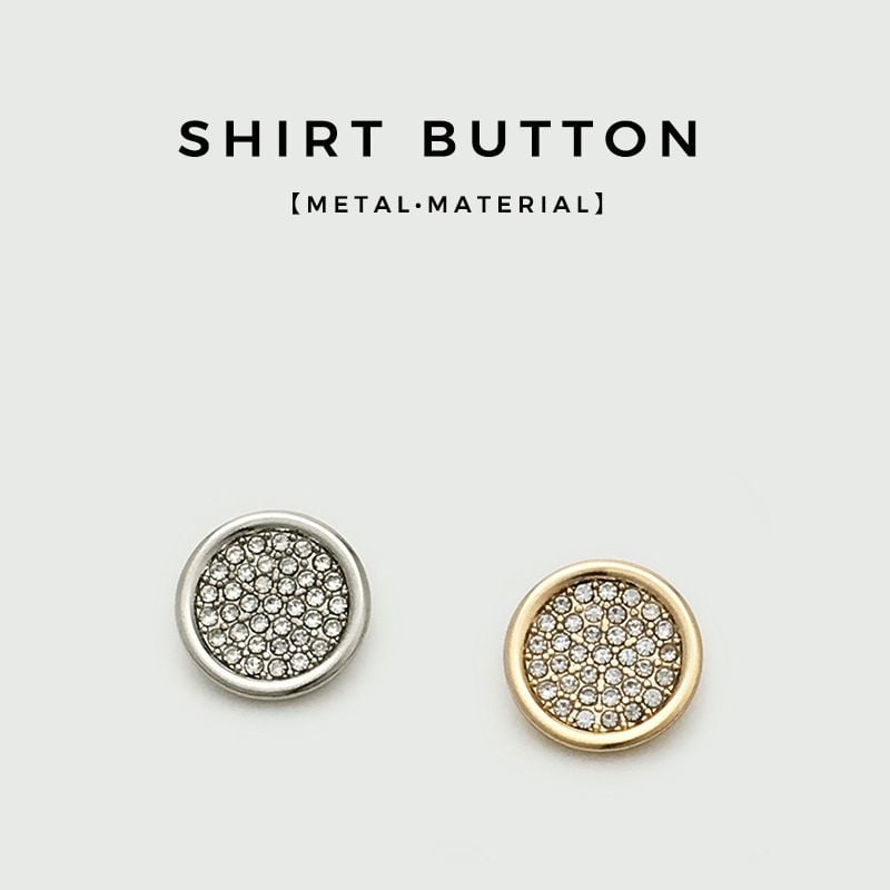 Exquisite Rhinestone Inlaid Stem Round Buttons, Premium Garment Fasteners