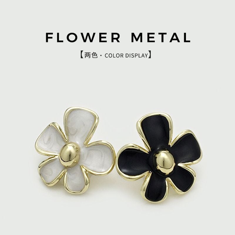 Premium Irregular Floral Metal Buttons