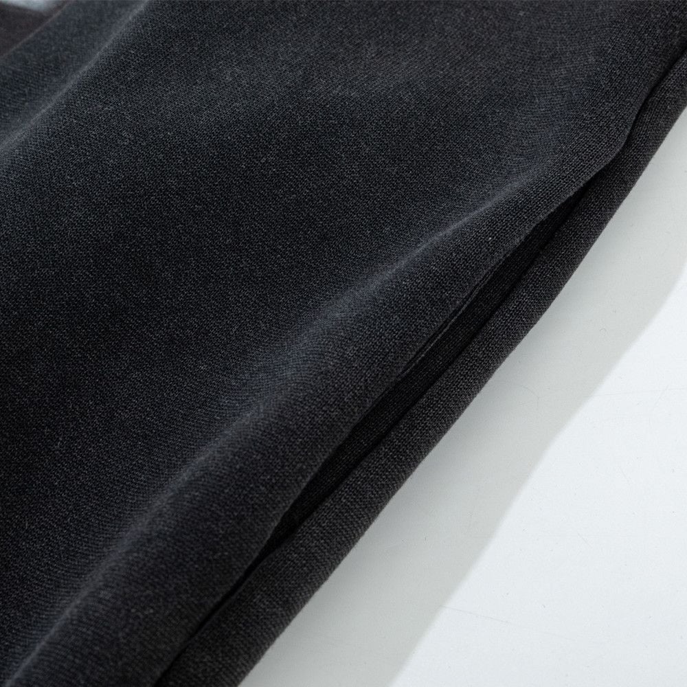 Men Creative 9‑Grid Graphic Print Pullover Hoodie, Washed Loose Hip‑Hop Street‑Style Sweatshirt for Spring Autumn