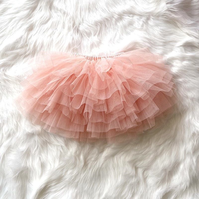 6-Layer Ultra Fluffy Tulle Mini Skirt | Princess Tutu Skirt for Girls Birthday & Daily Wear