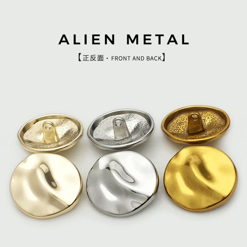 40mm Irregular Oversized Metal Buttons