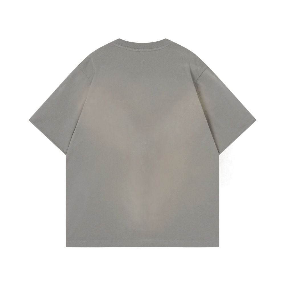 Spray-painted vintage dirty-wash cotton loose casual short sleeves for summer