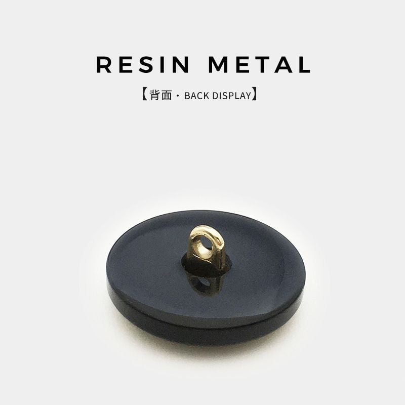 Premium Round Two-tone Resin Buttons with Metal Four-leaf Clover