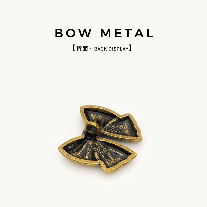 High-grade Metal Bow Buttons, Retro & Fashionable