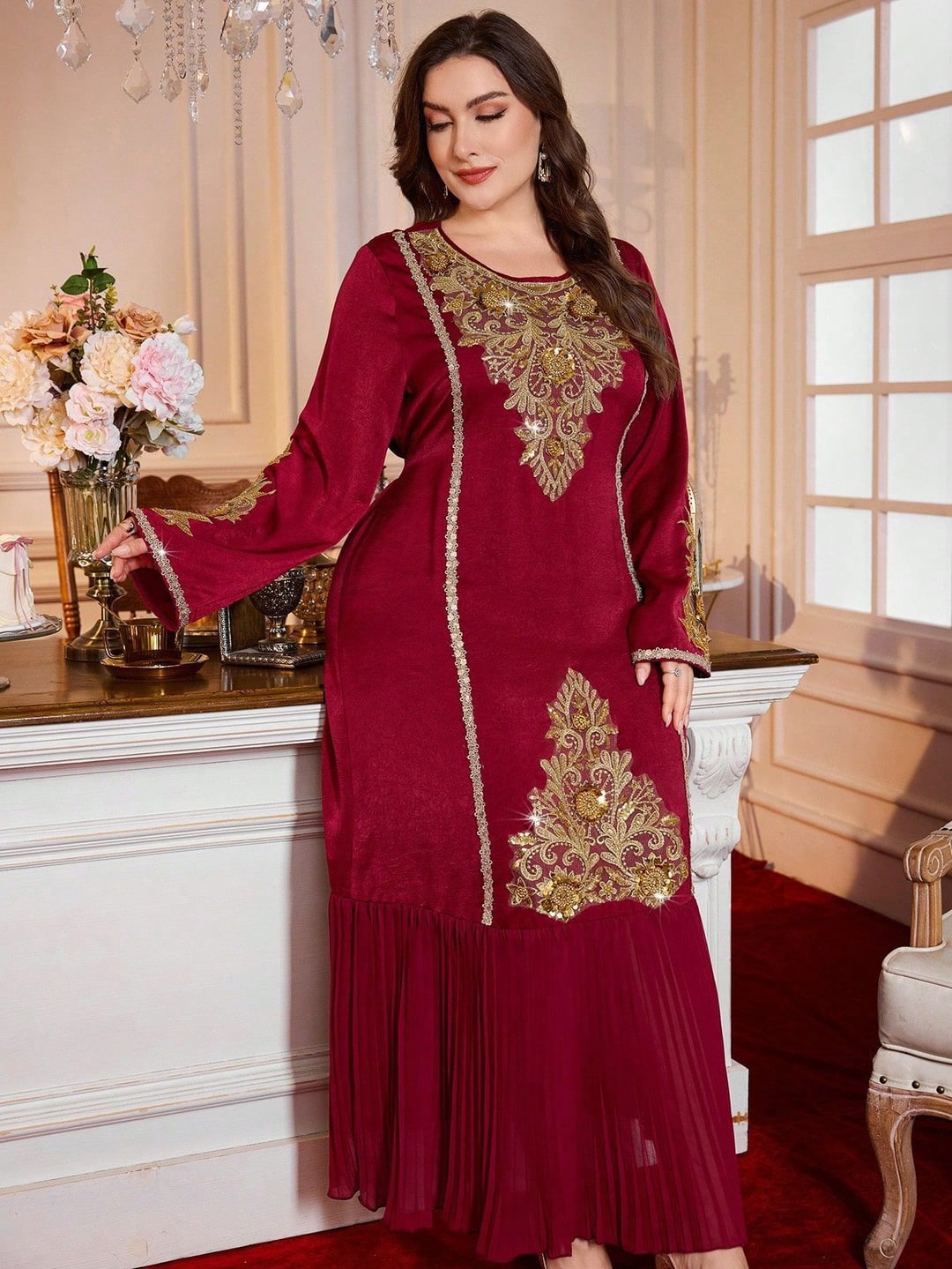 Plus Size Ethnic Style Loose Long Dress