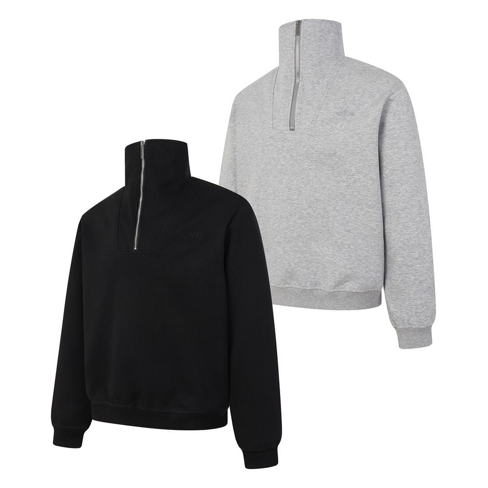 Men’s Half‑Zip High‑Neck Pullover Hoodie, Streetwear Loose Casual Sweatshirt