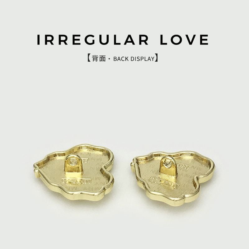 Irregular Heart Rose Metal Buttons