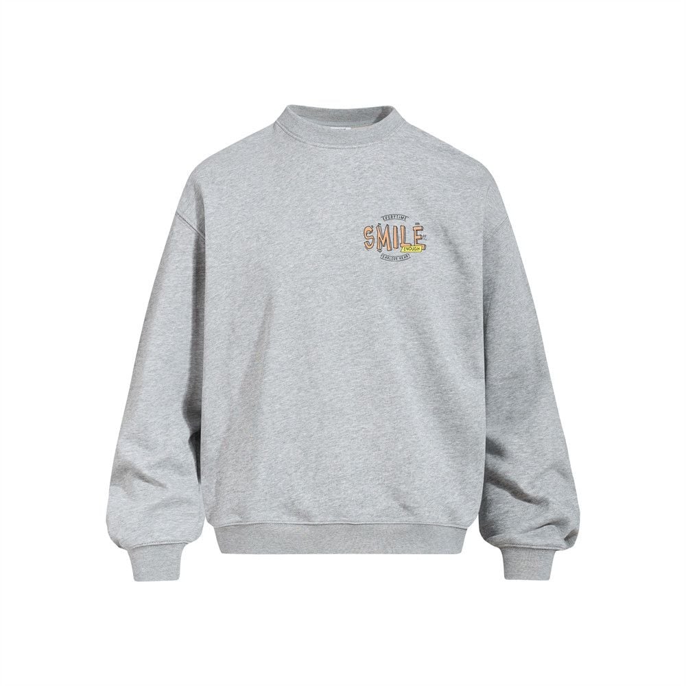 Men Vibe Streetwear Crew Neck Sweatshirt, American‑Style Creative Letter Print, Loose Casual Sport Pullover for Spring Autumn