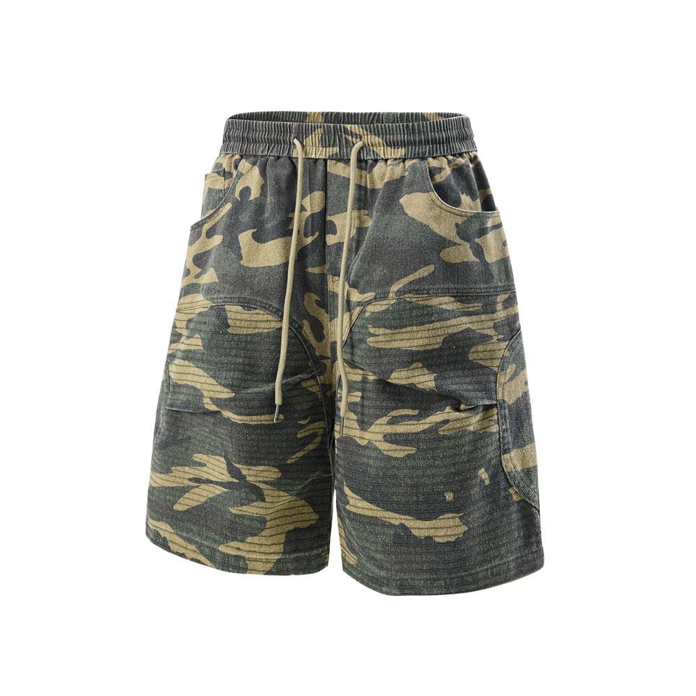 Men's American Camouflage Cargo Shorts Summer Vibe Trendy Retro