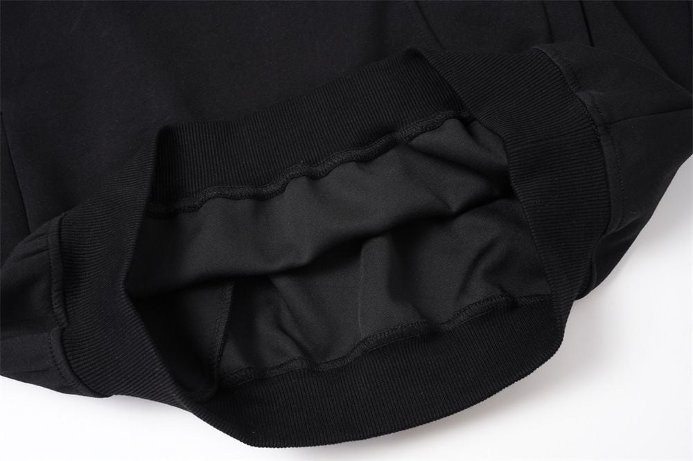 Men Clean‑Fit High‑Street Pullover Hoodie, Unique Embroidery Irregular Deconstructed Design, Loose Casual Street‑wear Sweatshirt for Spring & Autumn