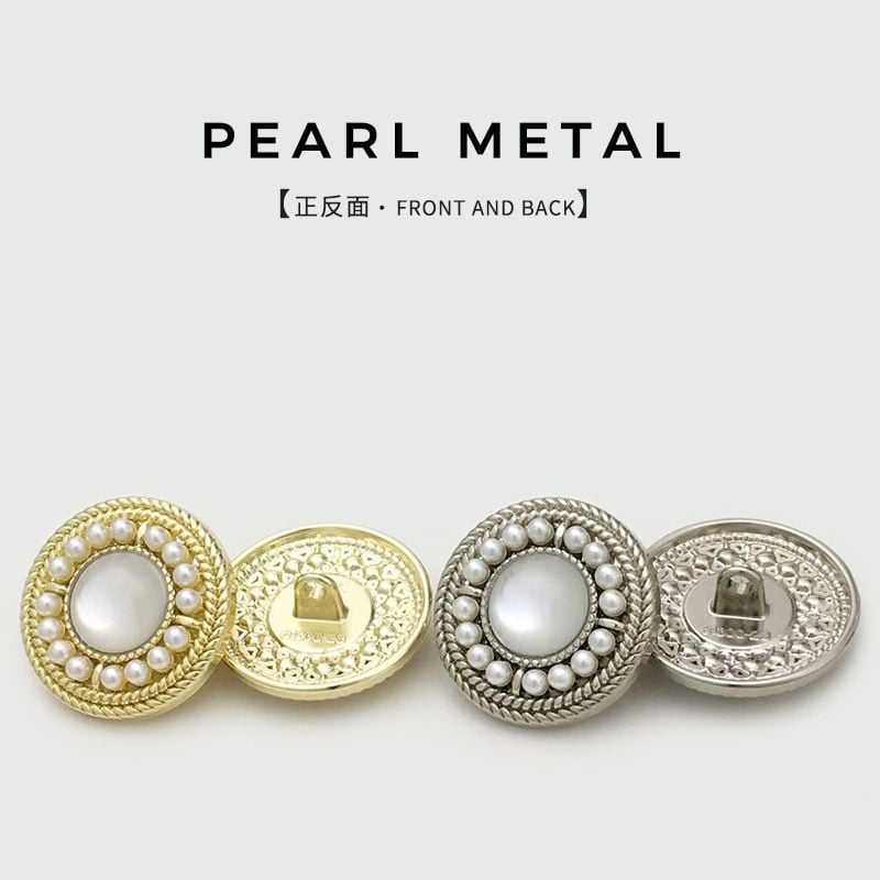 High-end Pearl & Cat's Eye Metal Combined Buttons