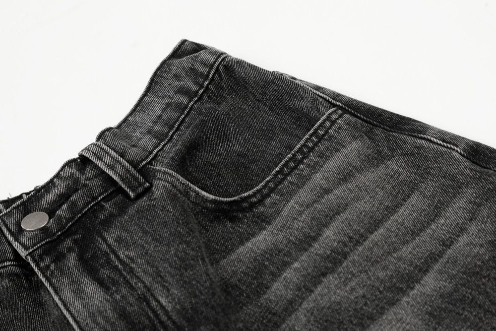 Men's Punk Vintage Washed Denim Cargo Shorts Vibe Style