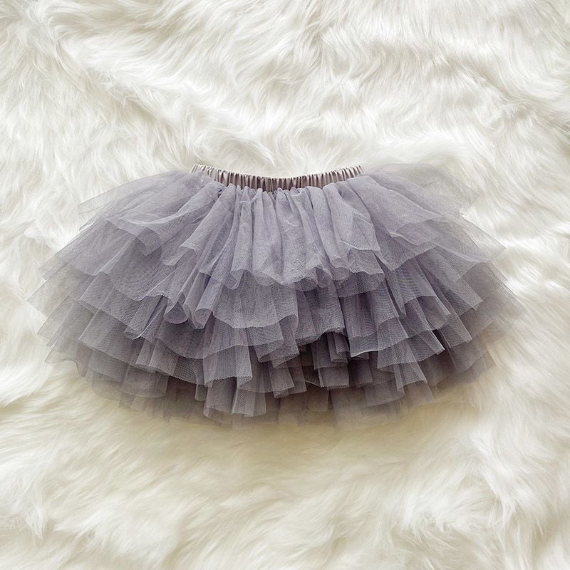 6-Layer Ultra Fluffy Tulle Mini Skirt | Princess Tutu Skirt for Girls Birthday & Daily Wear
