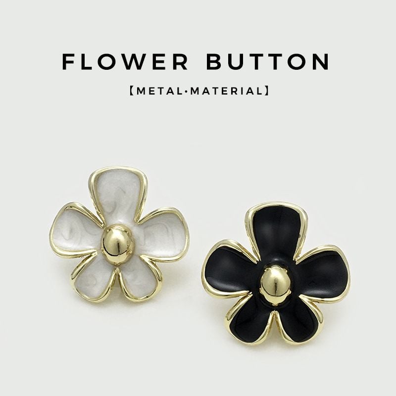 Premium Irregular Floral Metal Buttons