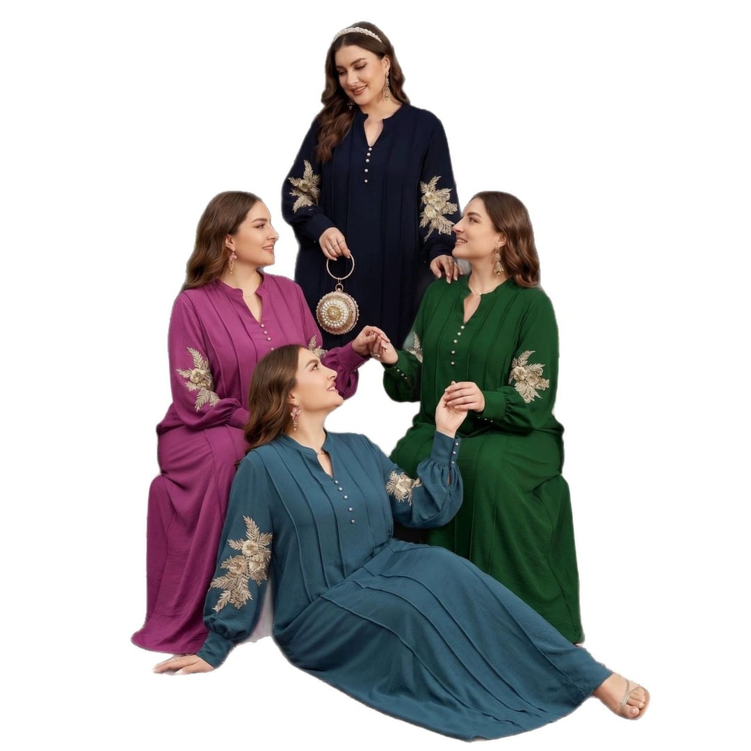 Plus size women dress, ladies abaya gown
