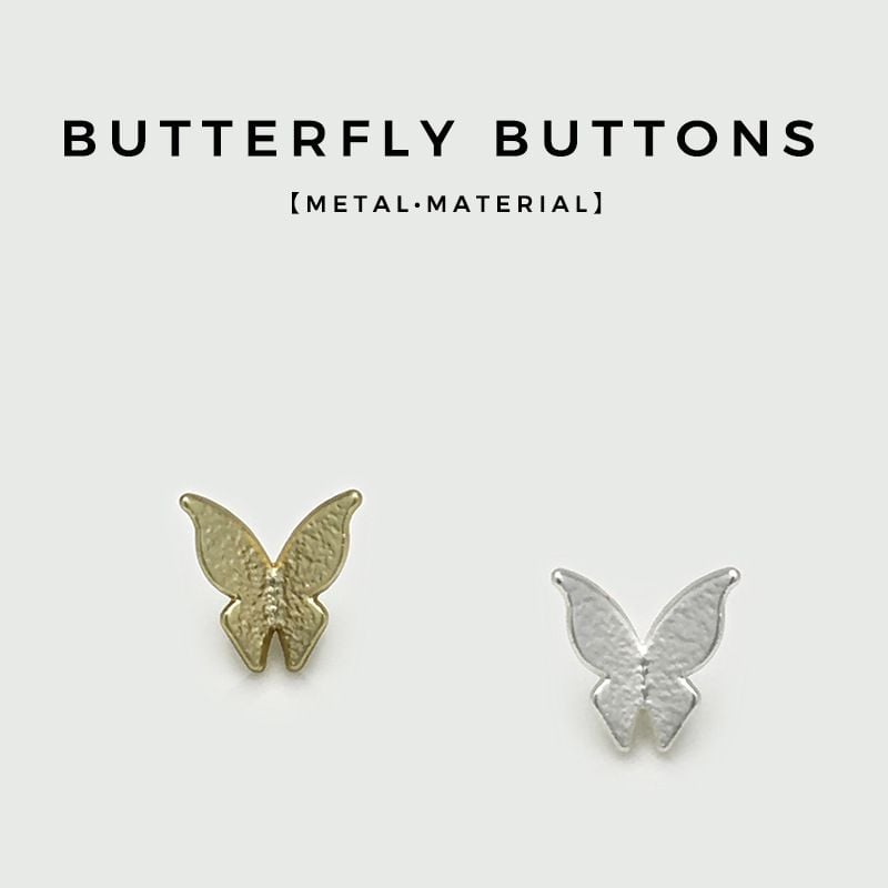 Luxury 3D Butterfly Metal Decorative Buttons