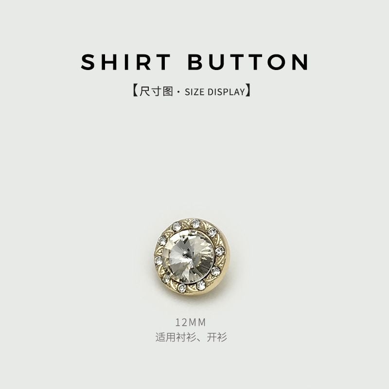 Versatile Crystal Rhinestone Metal Buttons for Cardigans