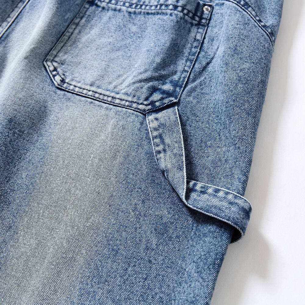 Men's Summer Loose Wide-Leg Denim Seven-Point Shorts