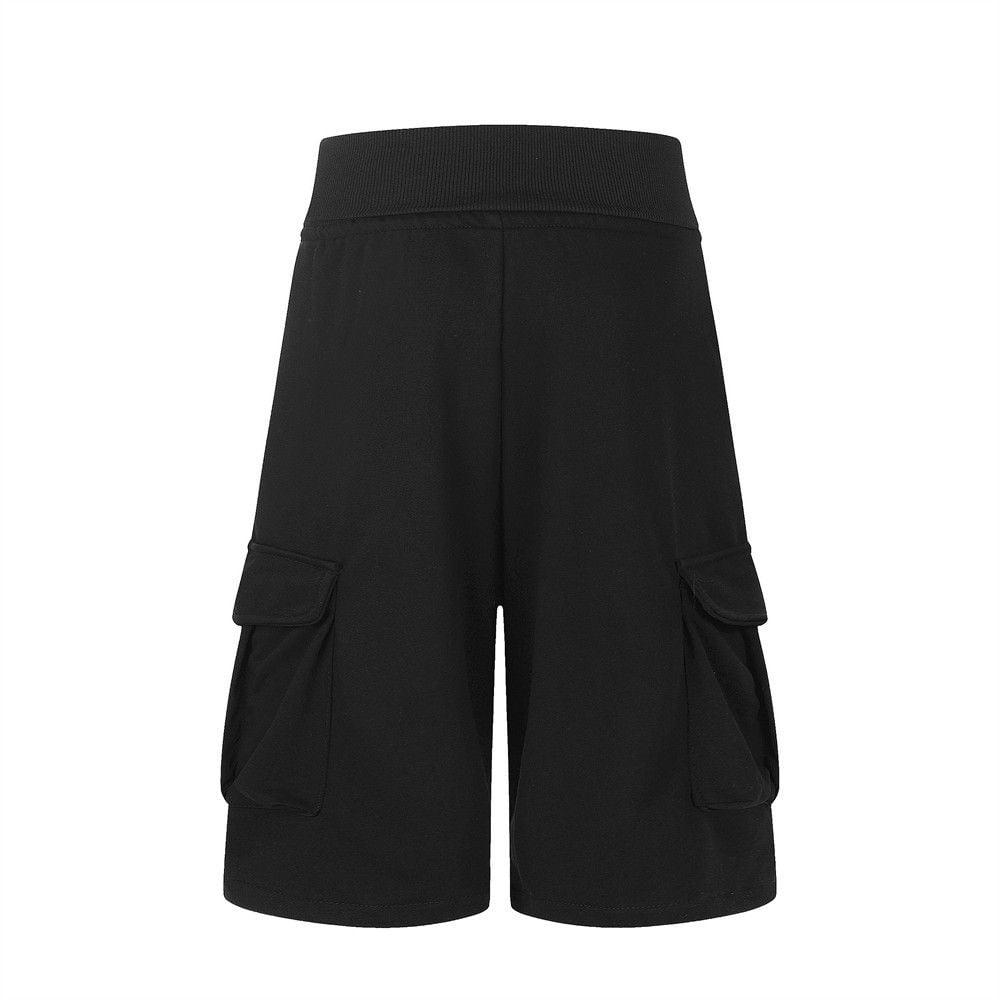 Men's Summer Solid Color Loose Vibe Trendy Cargo Seven-Point Pants