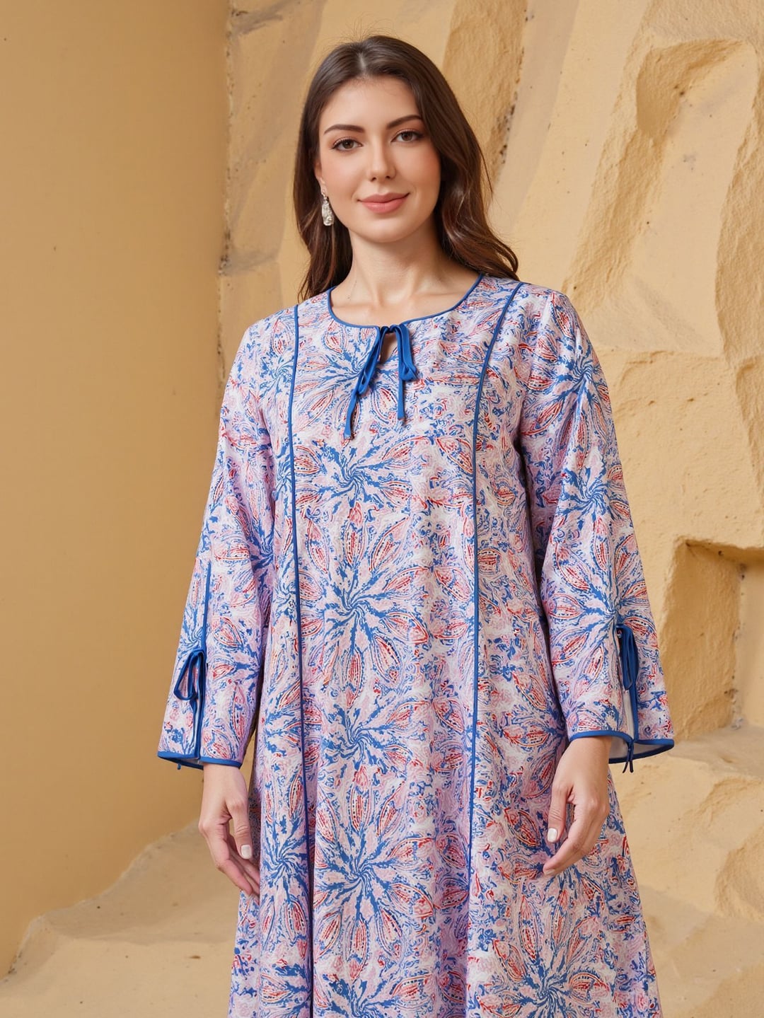 Daily Casual Printed Plus Size Women Dress