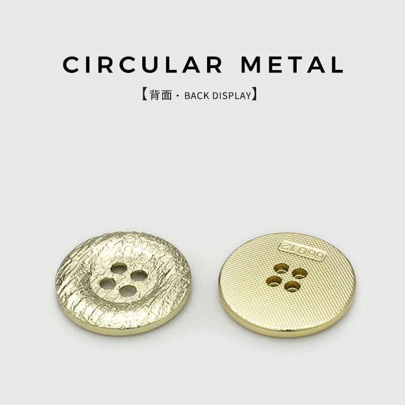 High-end Four-hole Flat Round Metal Fashion Buttons