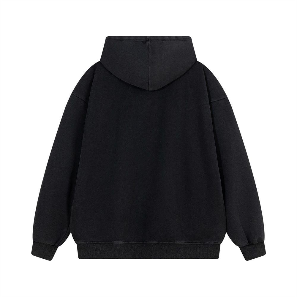 Men High‑Street Hip‑Hop Pullover Hoodie, Cool Kitty Cat Graphic Print Loose Sweatshirt With Patch Pockets for Spring Autumn