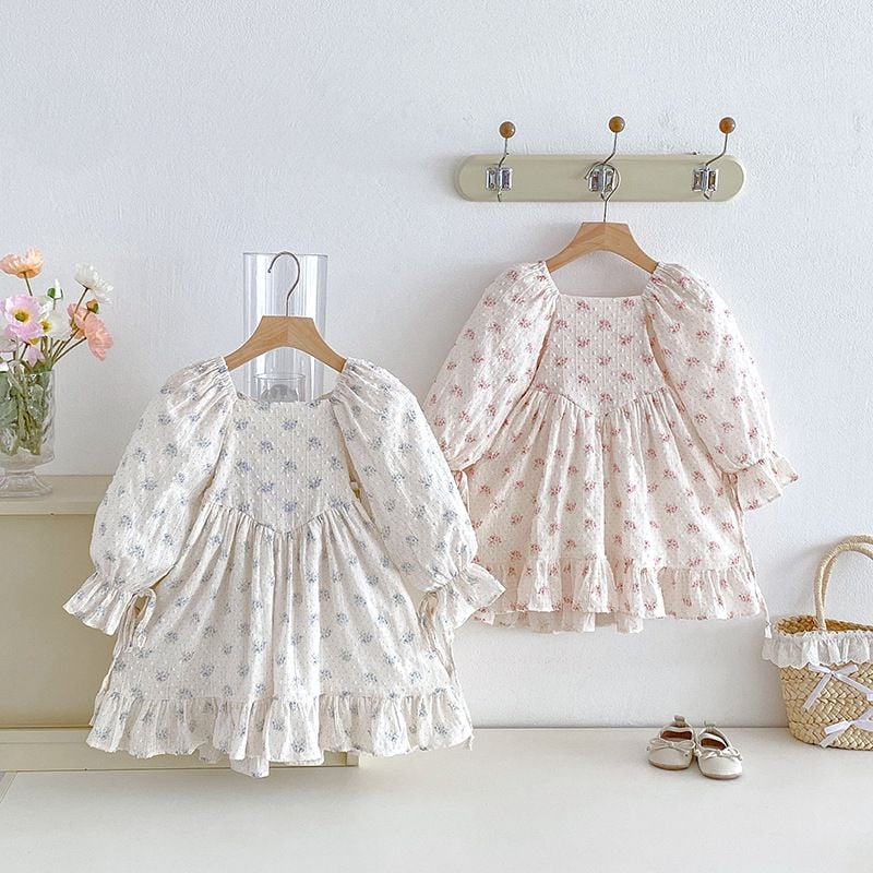 Lolita Princess Dress for Girls, Bow Decor Backless Design, Ruffle Trim, New Style for Spring & Autumn