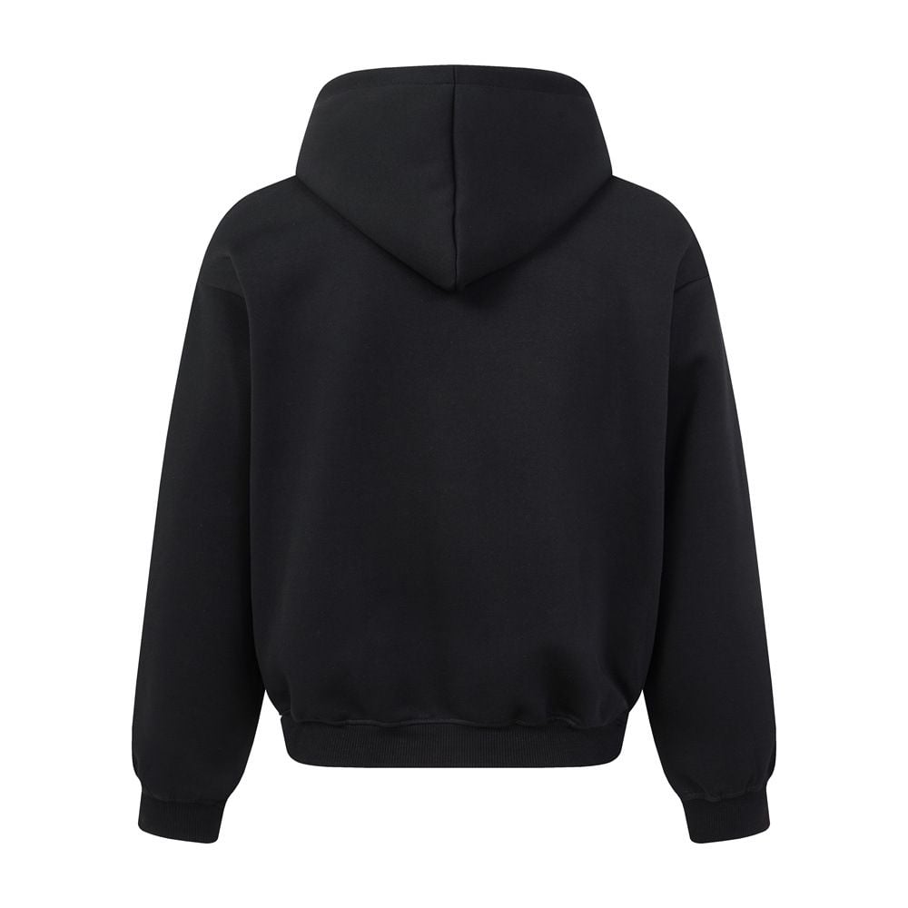 Men Clean‑Fit High‑Street Pullover Hoodie, Unique Embroidery Irregular Deconstructed Design, Loose Casual Street‑wear Sweatshirt for Spring & Autumn