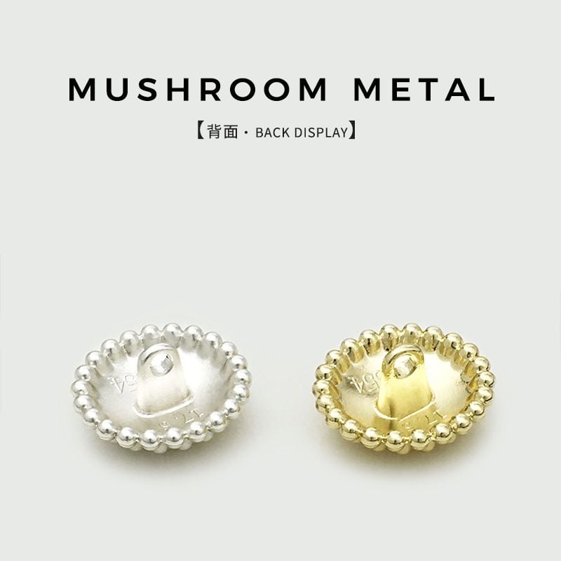 Luxury Polka Dot Spherical Mushroom Metal Buttons
