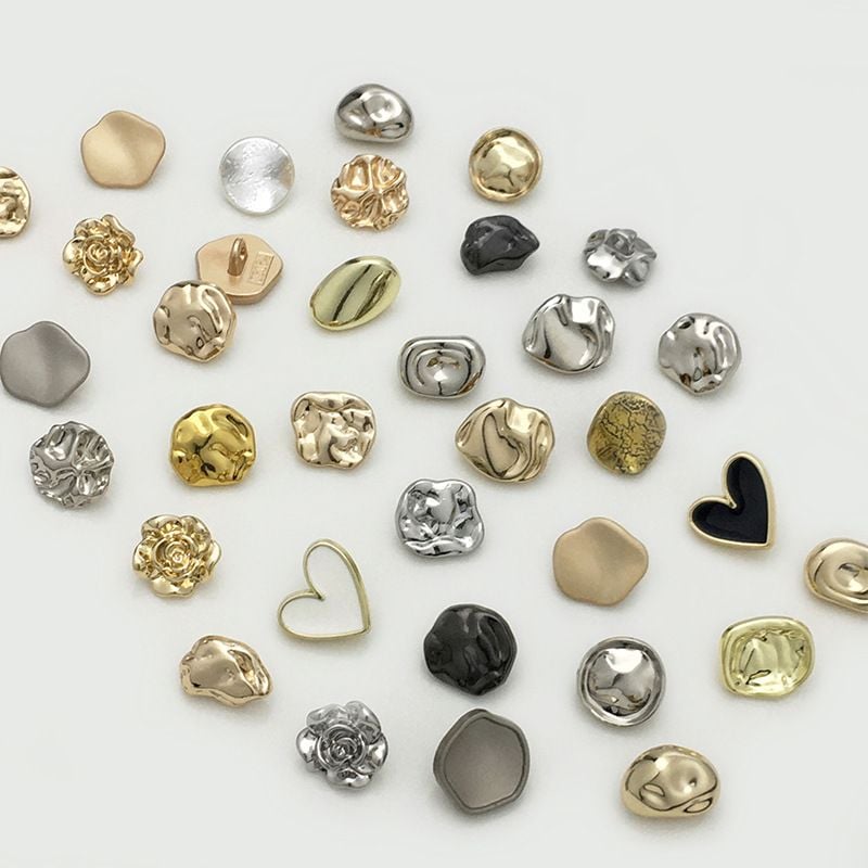 Minimalist Irregular Shaped Metal Small Buttons