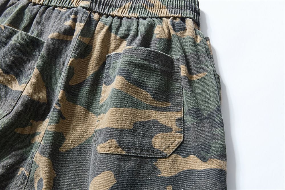 Men's American Camouflage Cargo Shorts Summer Vibe Trendy Retro