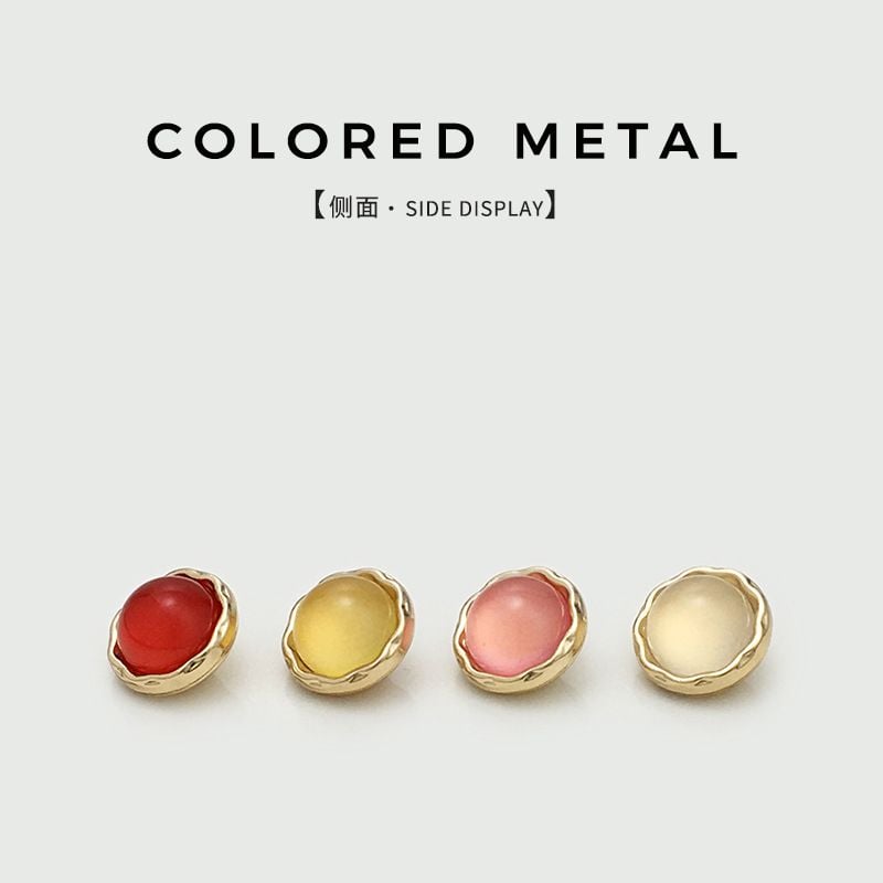 Exquisite Metal Cat's Eye Pearl Buttons