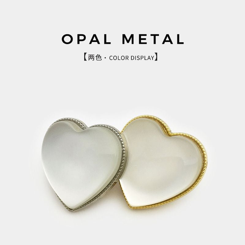 Premium Heart Shaped Cat's Eye Buttons, Elegant Decorative Fasteners